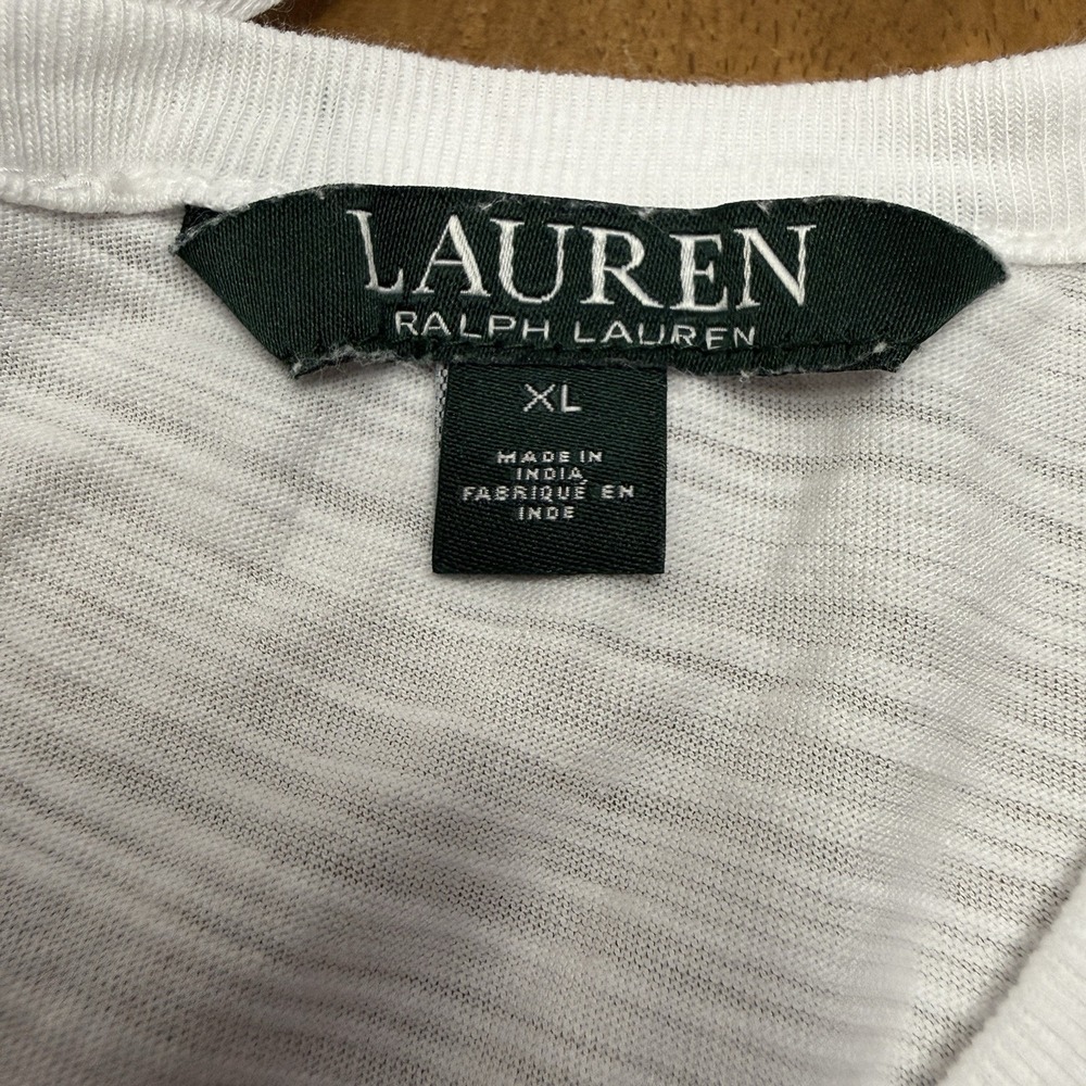 Lauren Ralph Lauren White Eyelet Short Sleeve Top - Picture 8 of 9